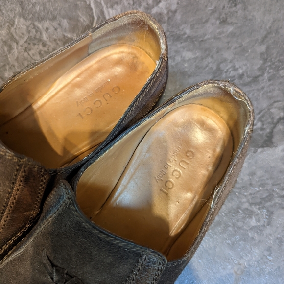 Men's retro early 2000's brown Gucci loafers - Picture 4 of 7